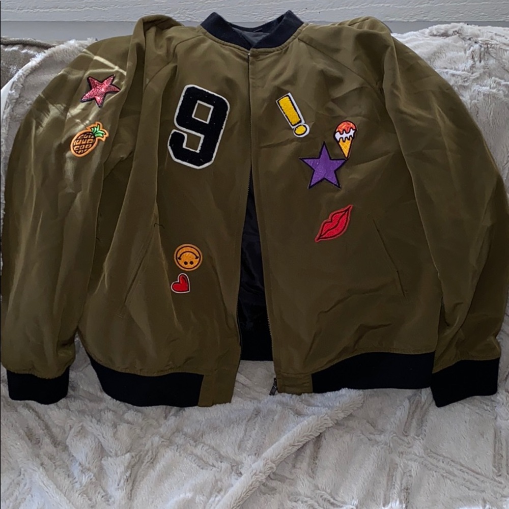 Green & Black bomber jacket